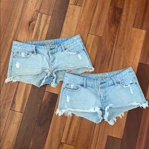 Two pairs of American Eagle shorts